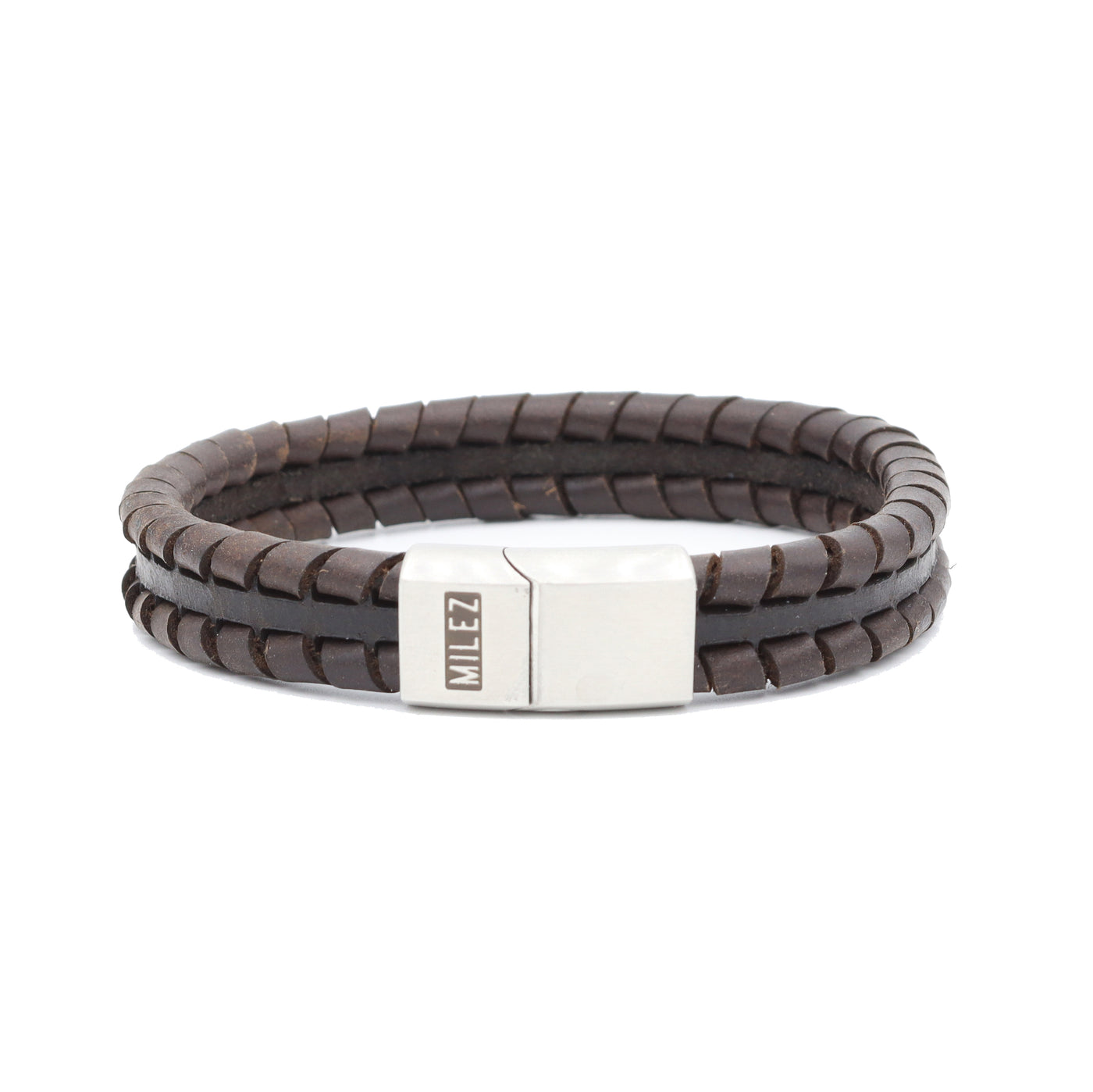 Colin - leren armband bruin