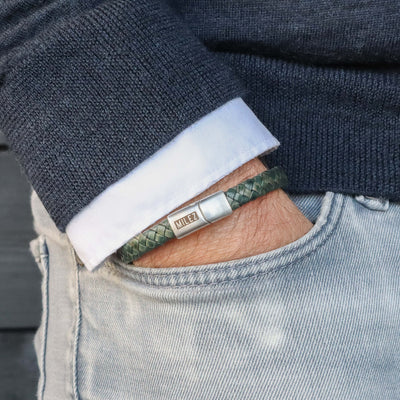 Sem - leren armband donkergroen