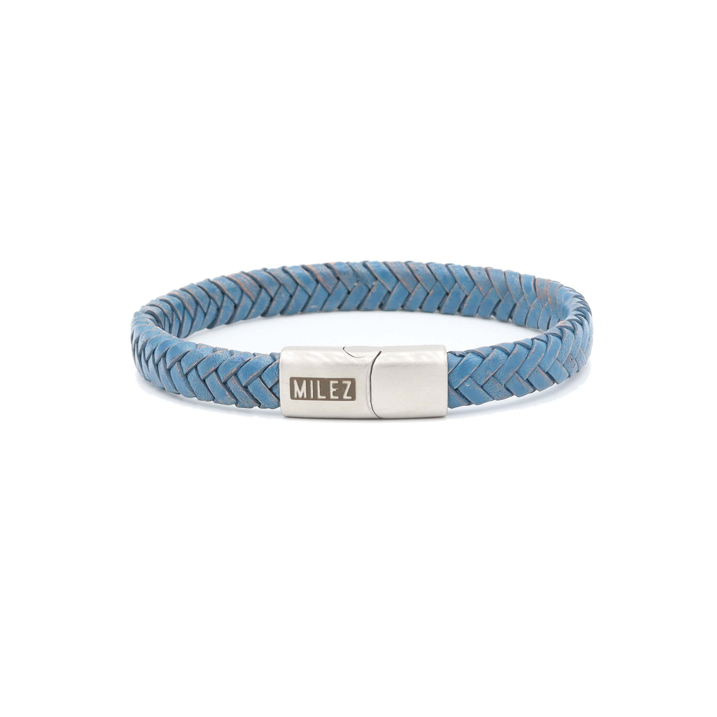 Sem - leren armband blauw