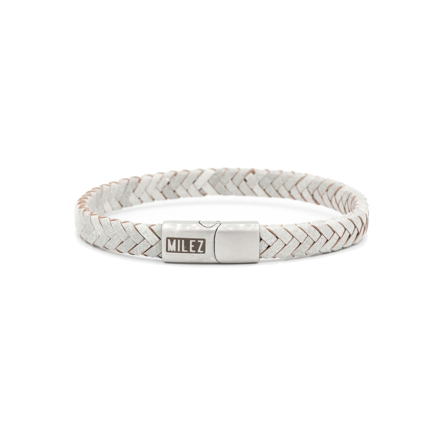 Sem - leren armband lichtgrijs