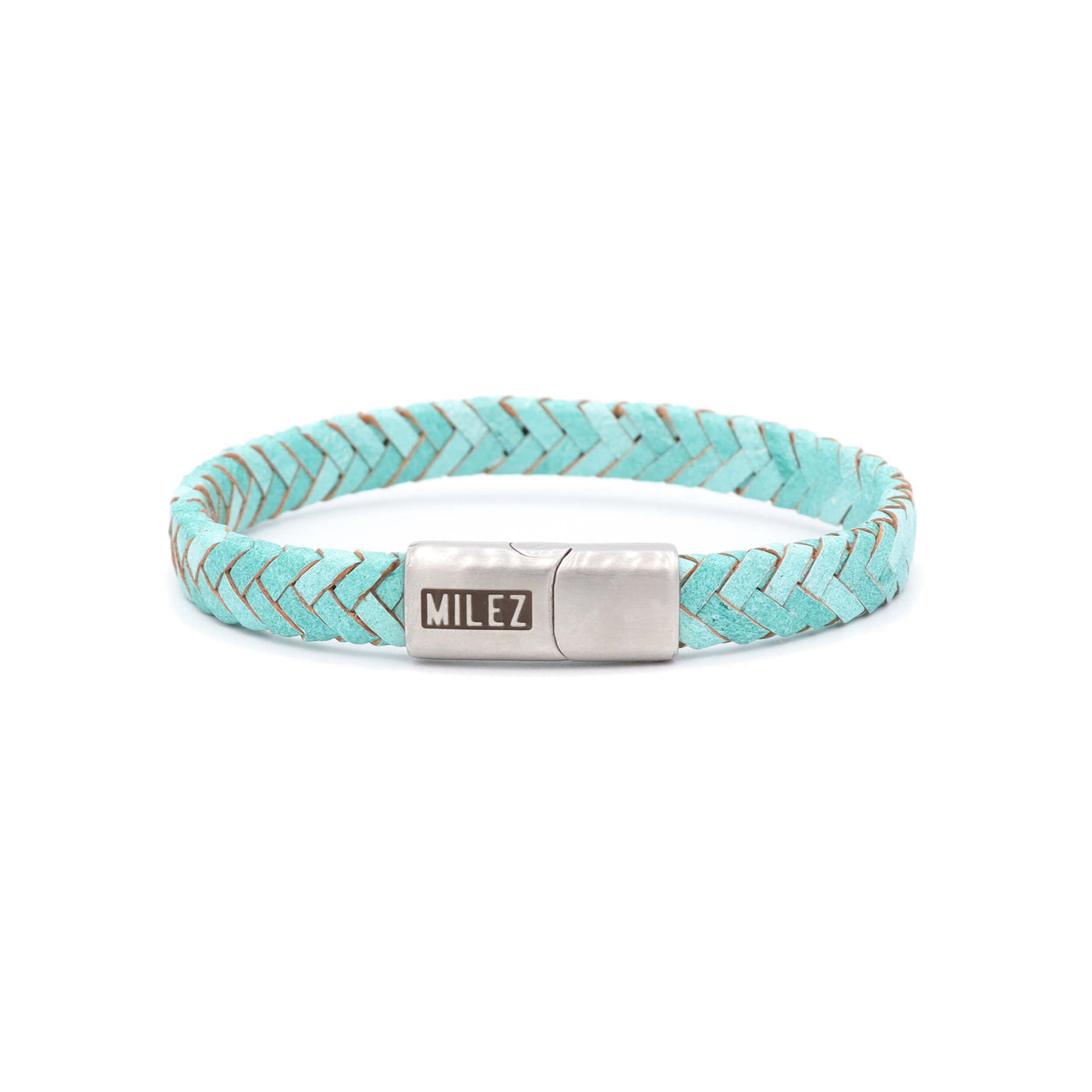 Sem - leren armband turquoise
