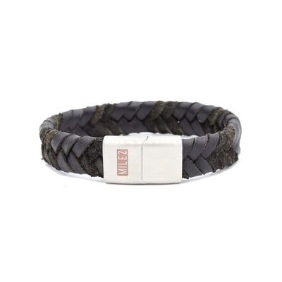 Job - leren armband zwart