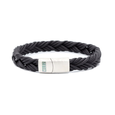 Kai - leren armband zwart