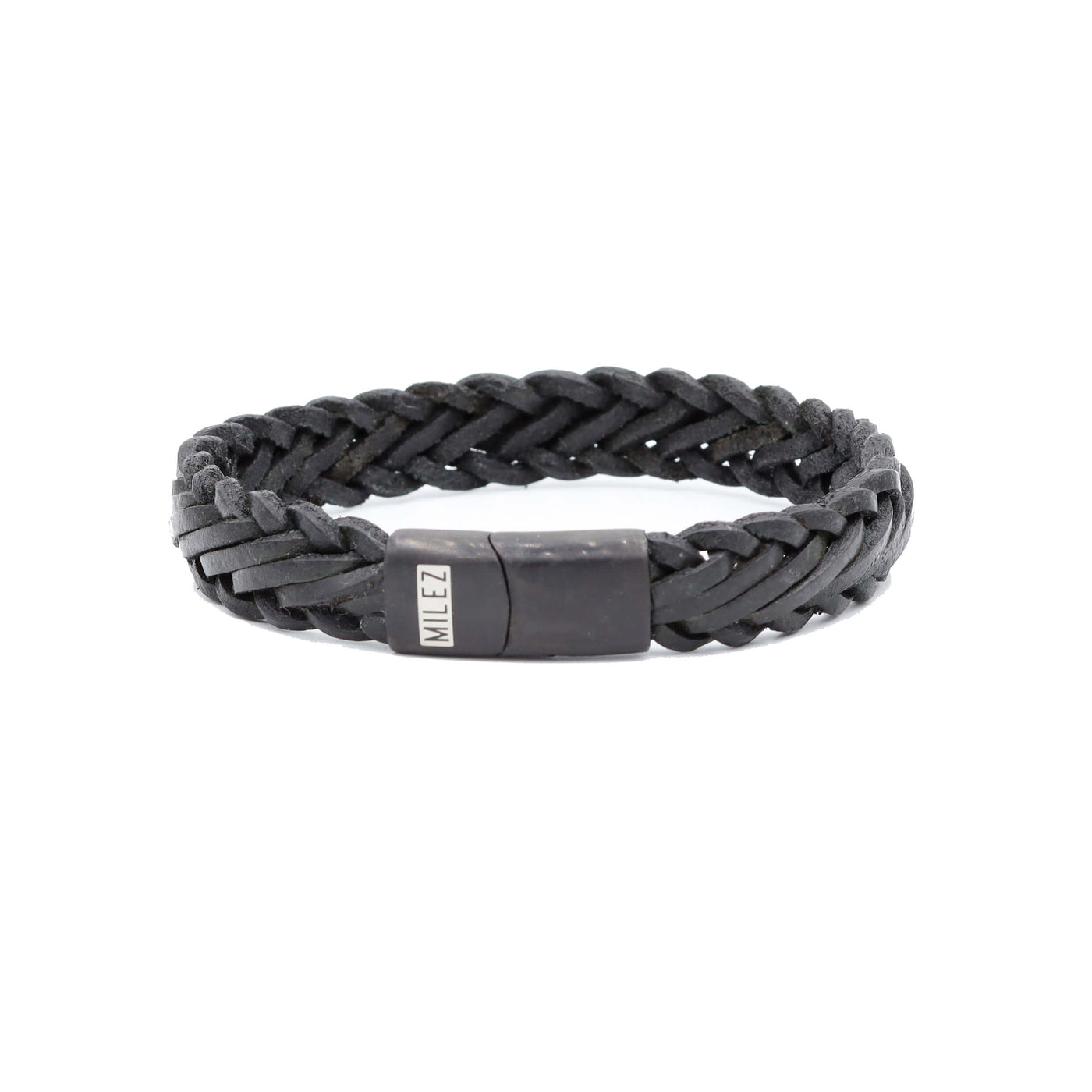 Levi - leren armband zwart