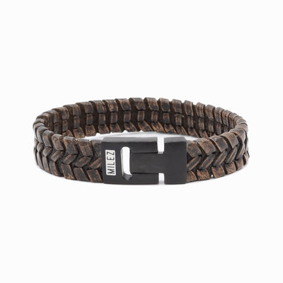 Liam - leren armband bruin