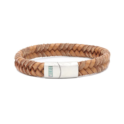 Nathan - leren armband cognac