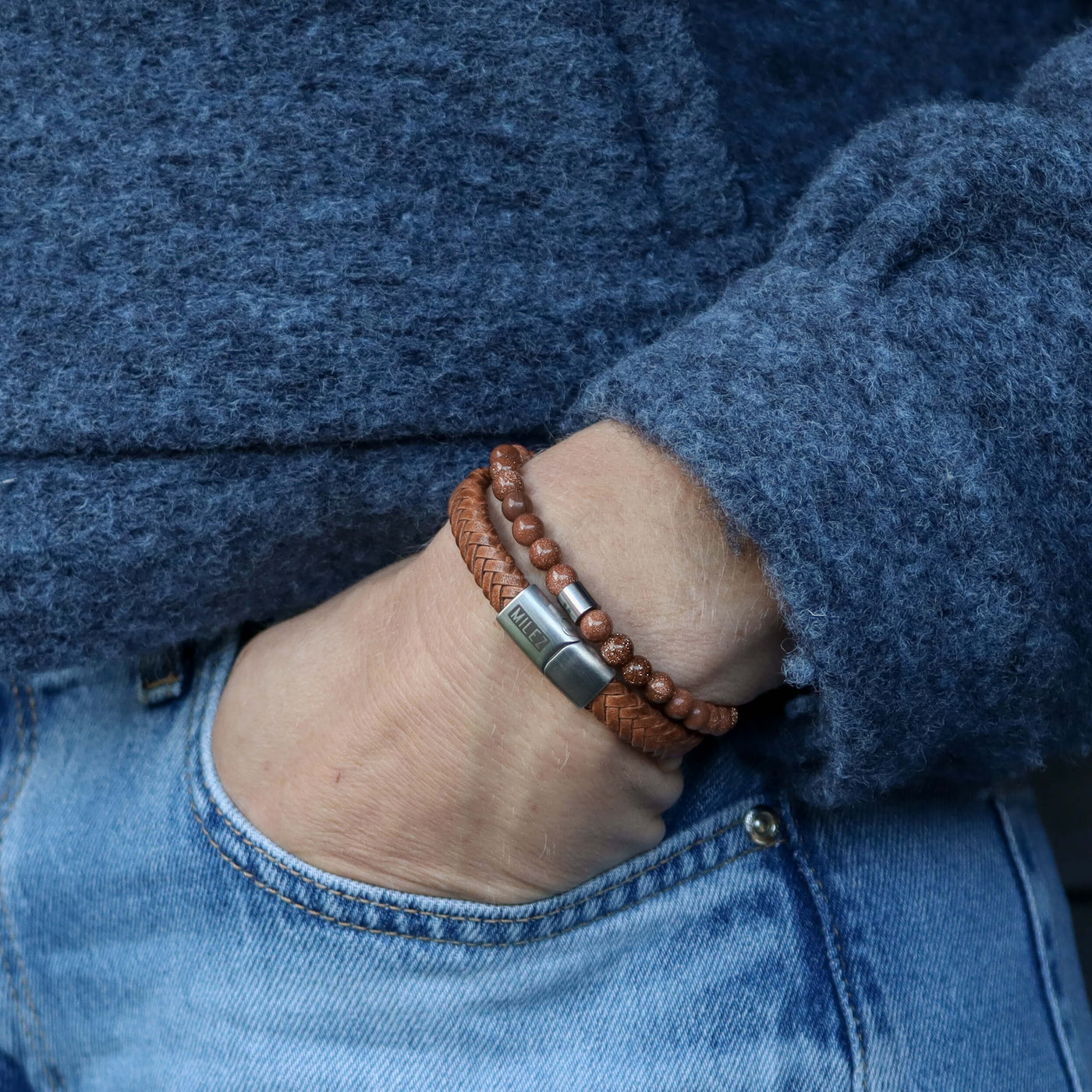 Set Dames 'Cognac Chic' zilver