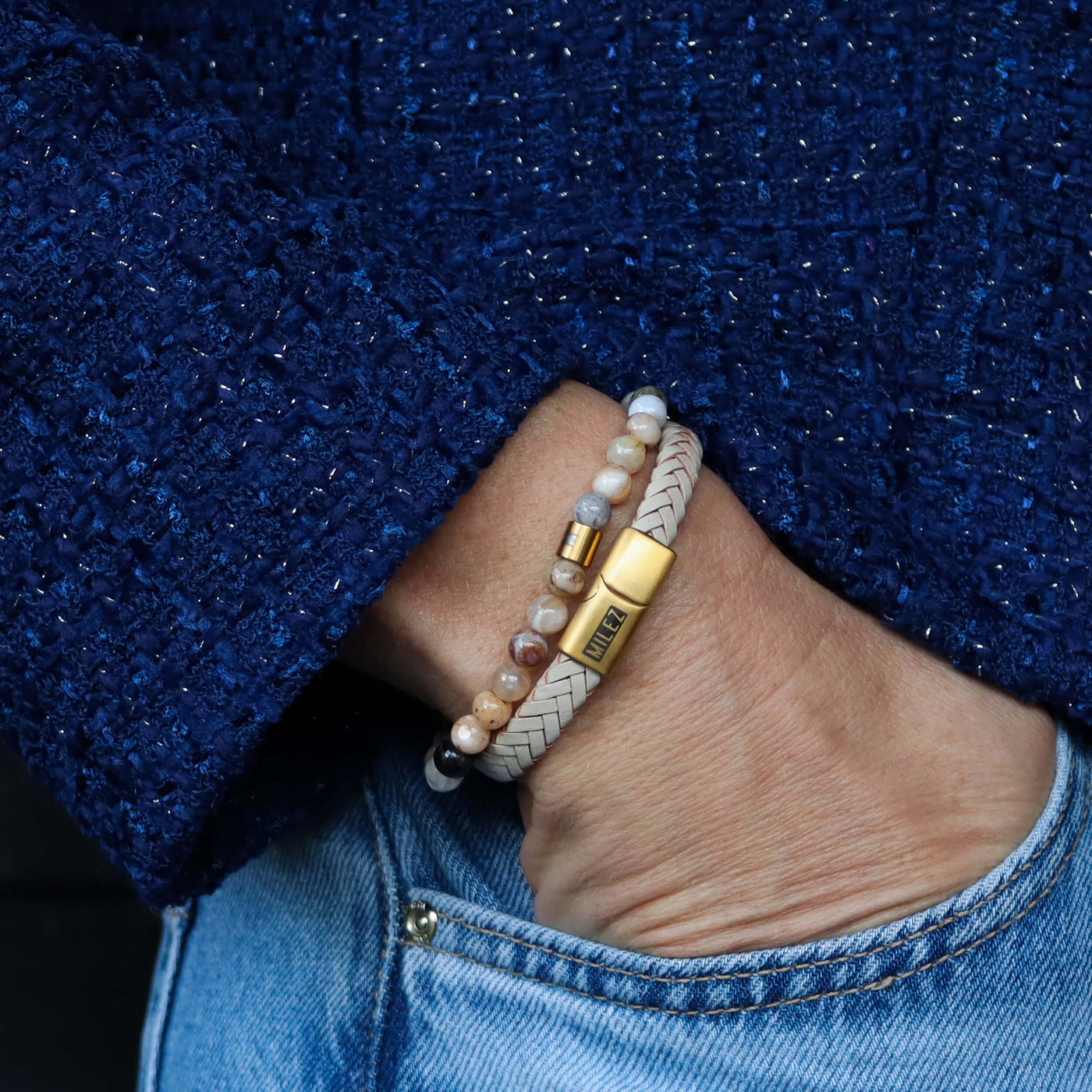 Set Dames 'Classy Cream' goud