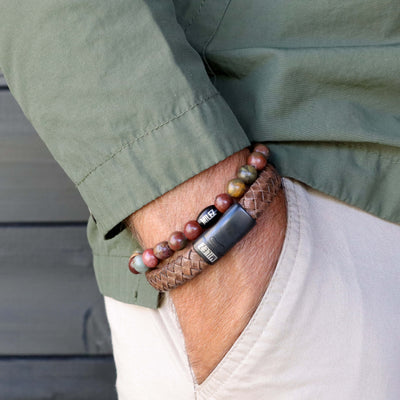 Luuk - leren armband bruin