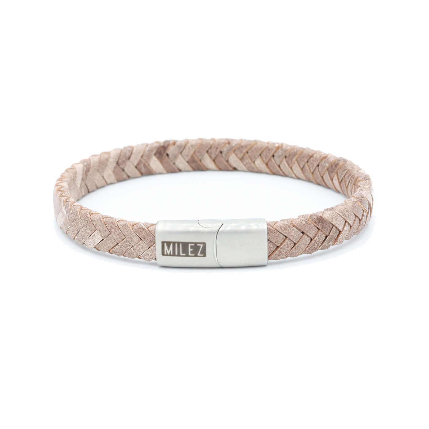 Sem - leren armband taupe