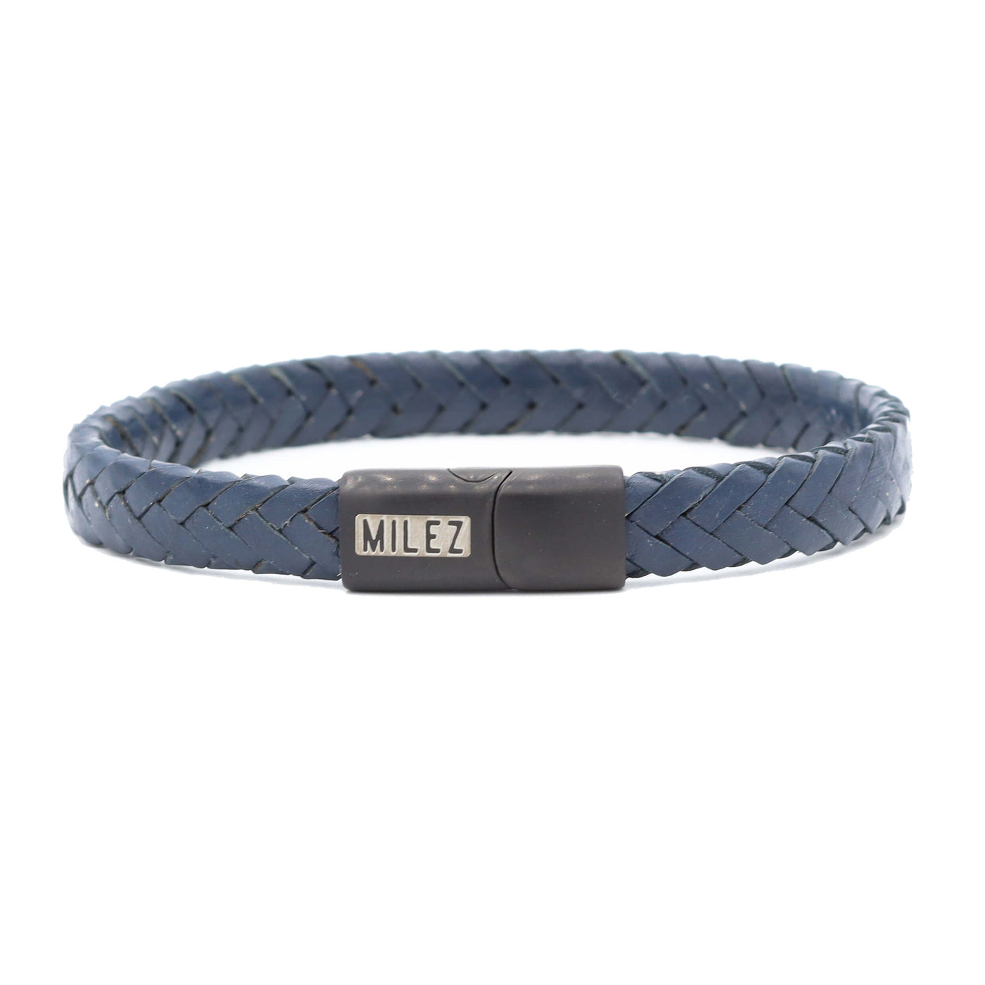 Sem - leren armband donkerblauw-zwart