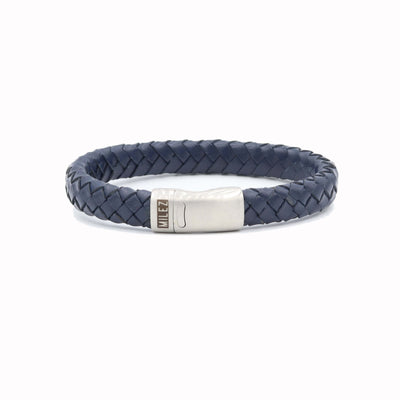 Luuk - leren armband donkerblauw