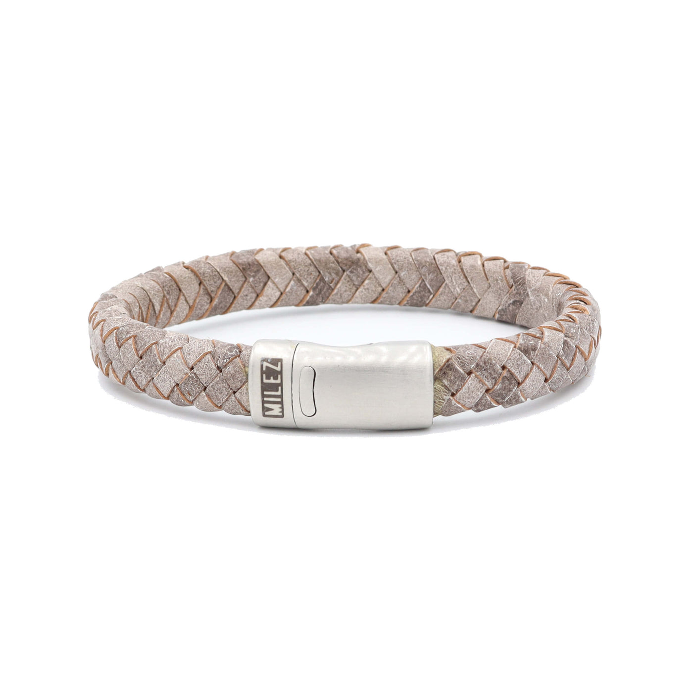 Luuk - leren armband taupe