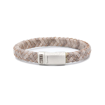 Luuk - leren armband taupe