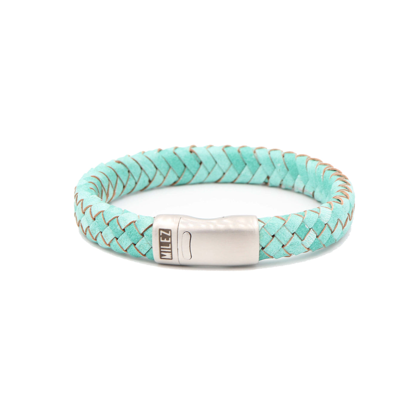 Luuk - leren armband turquoise