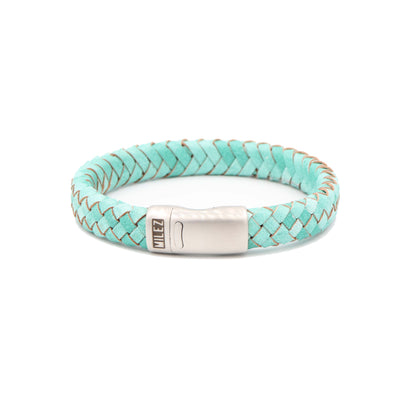Luuk - leren armband turquoise