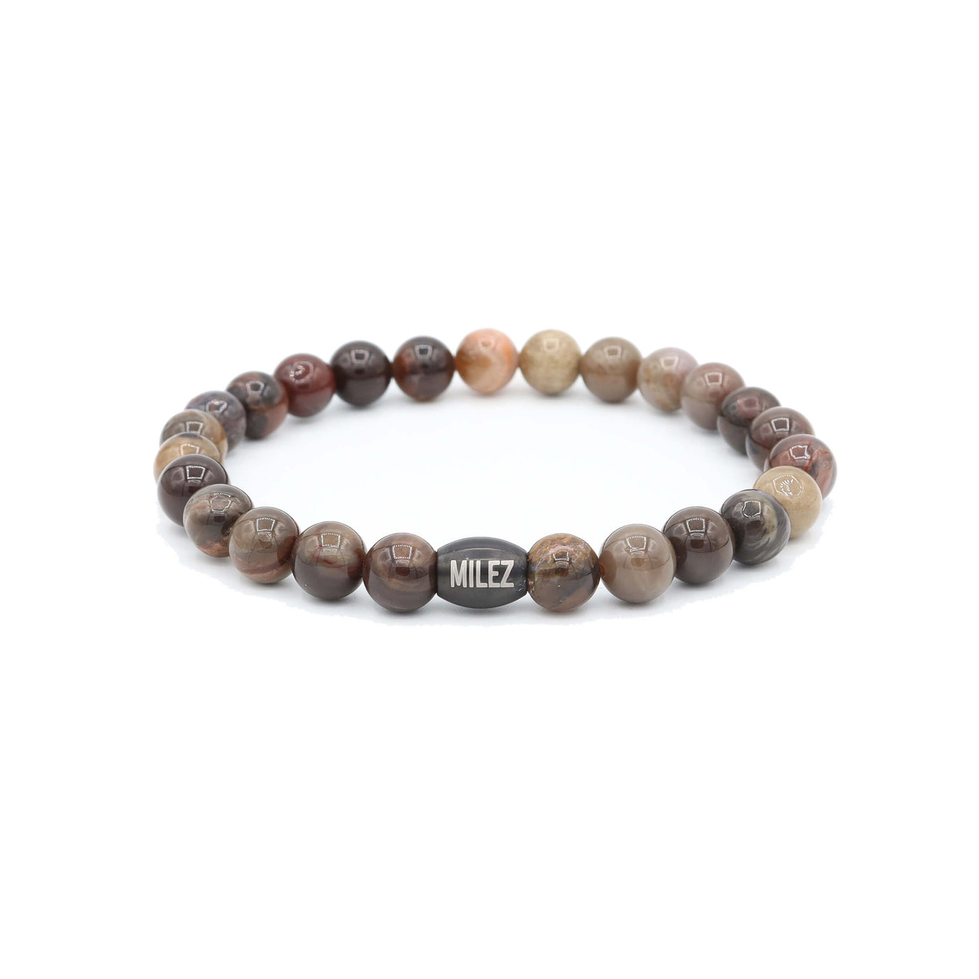 Tom - kralenarmband bruin mix