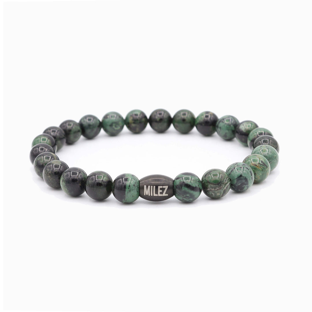 Armband roll on zwart met glazen kralen kopen? • handgemaakt van Return To Sender 10.22.011