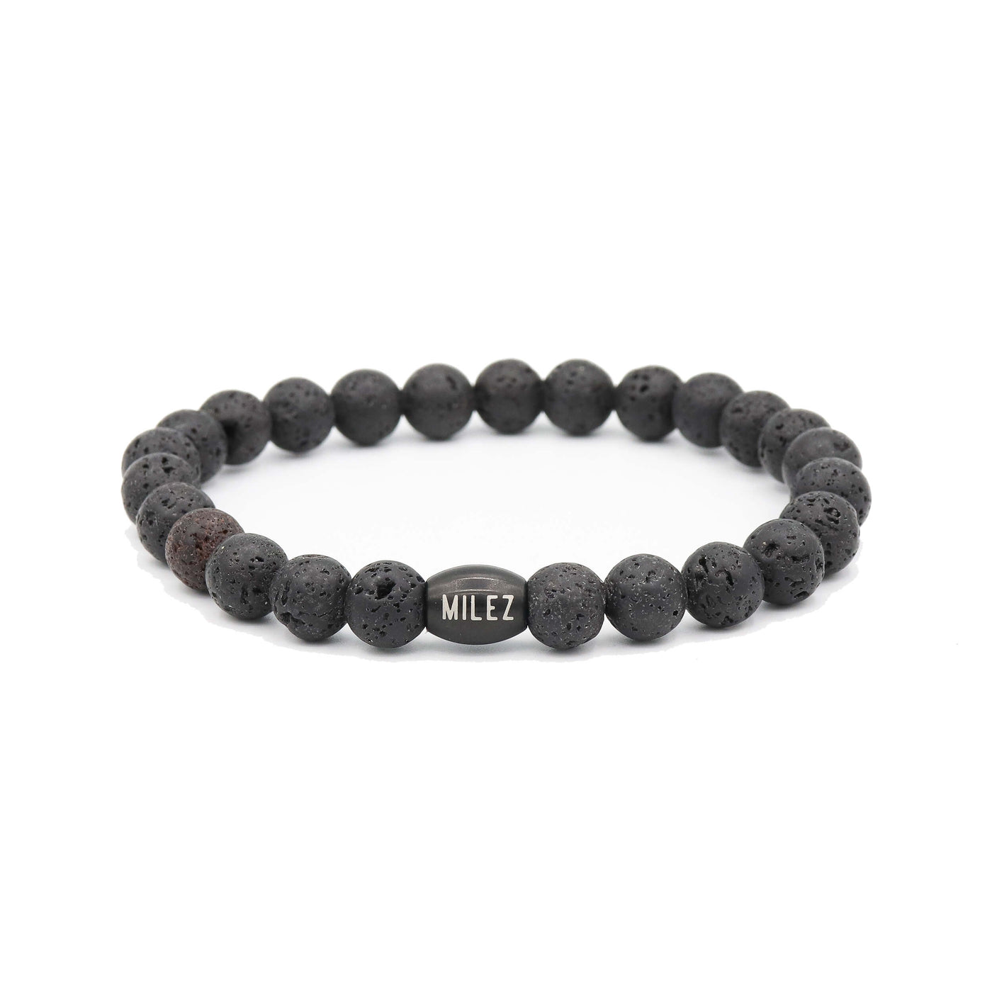 Tom - kralenarmband lavasteen zwart