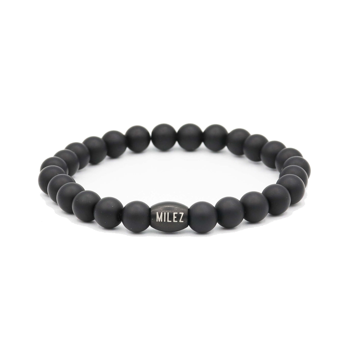 Tom - kralenarmband mat zwart