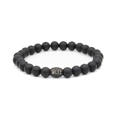 Tom - kralenarmband mat zwart