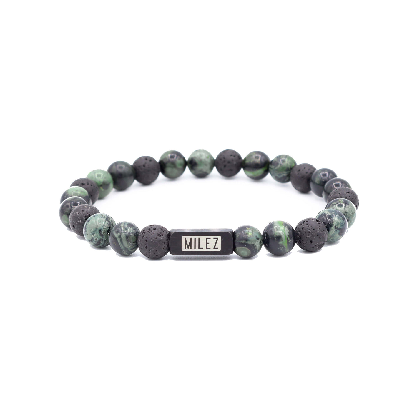 Mason - kralenarmband groen-zwart mix