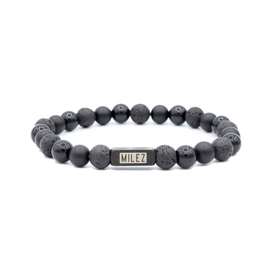 Mason - kralenarmband zwartmix