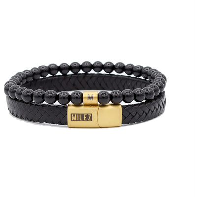 GRATIS Set Dames zwart - gouden slotje