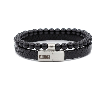 GRATIS Set Dames zwart - zilveren slotje